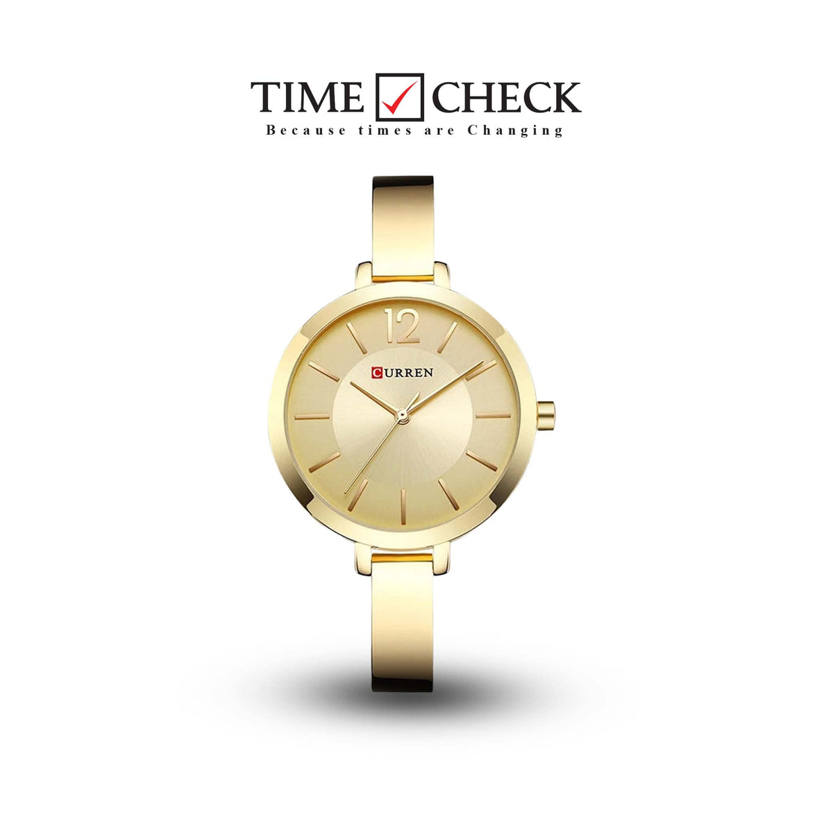 Curren C-9012L Golden Dial Gold Stainless Steel Women's Watch