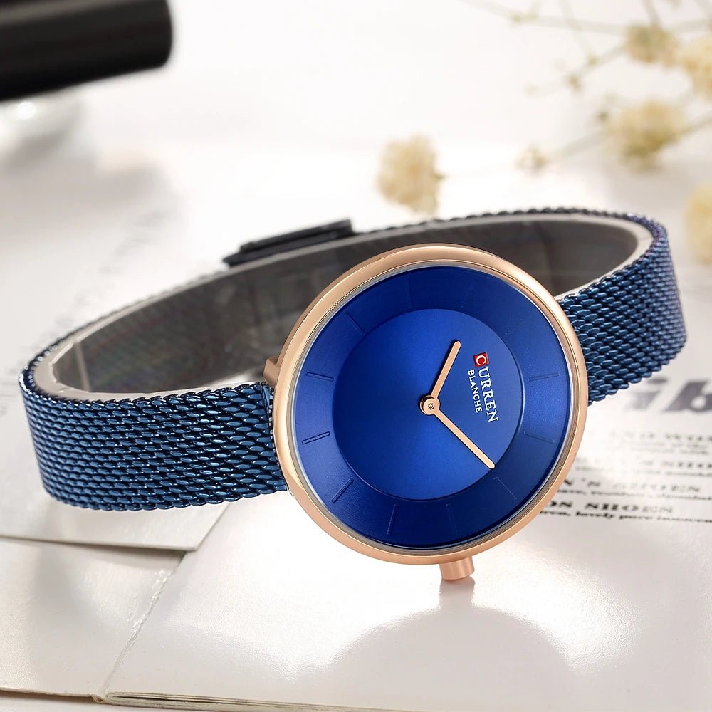 Curren C-9030L Blue Dial Blue Edition Stainless Steel Band Women's Watch