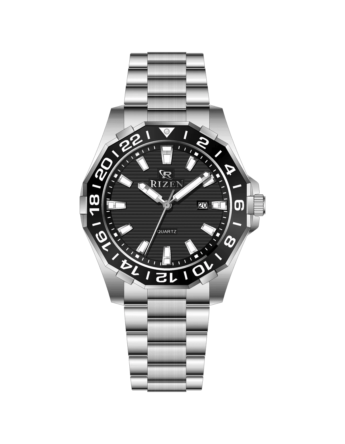 Rizen Alpha Steel RZ-0821 Stainless Steel Quartz