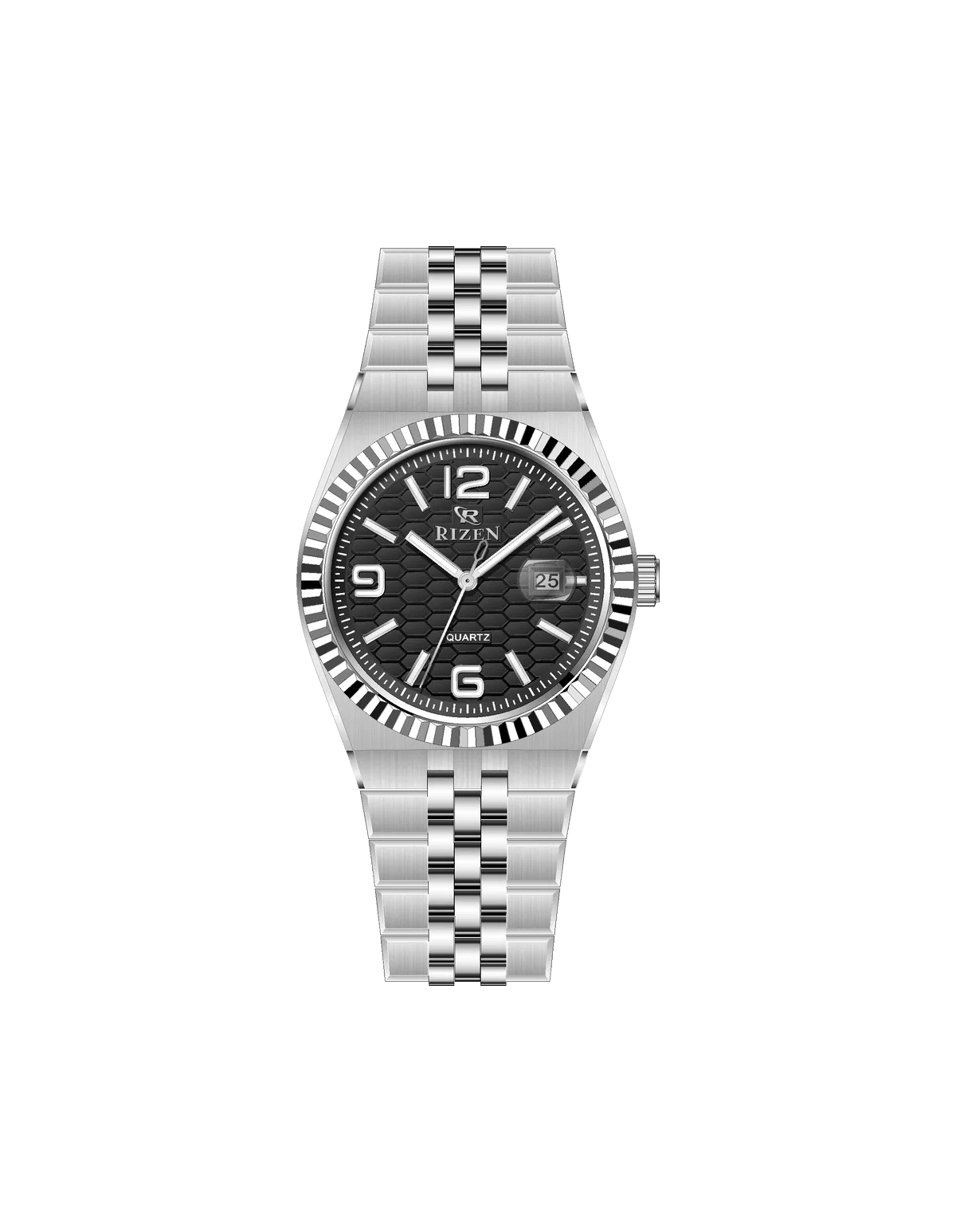 Rizen Meridian RZ-0923L Silver Stainless Steel Quartz