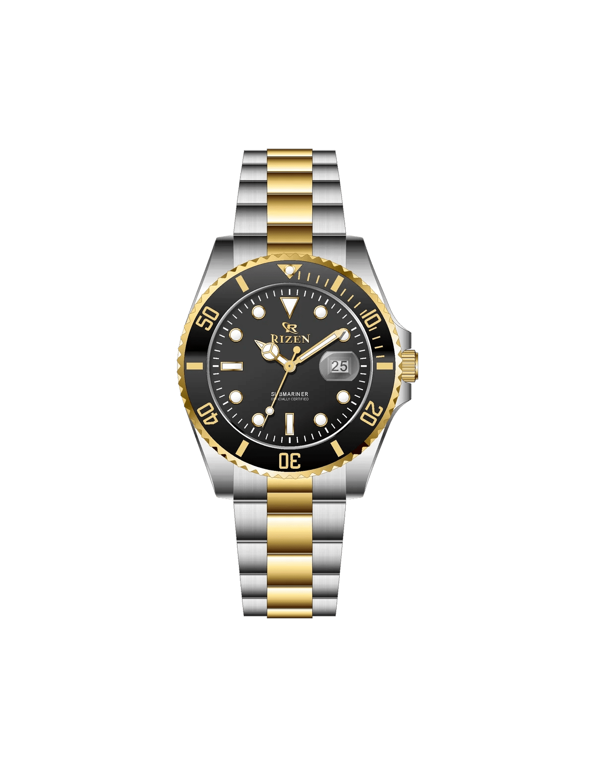 Rizen Velvet RZ-0926L Two Tone Stainless Steel Quartz