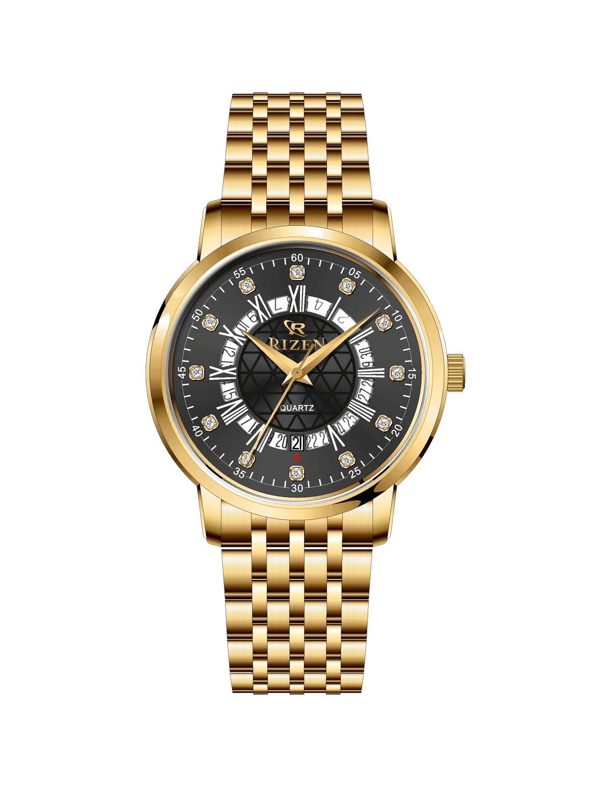 Rizen Zevron RZ-0830 Gold stainless steel Quartz