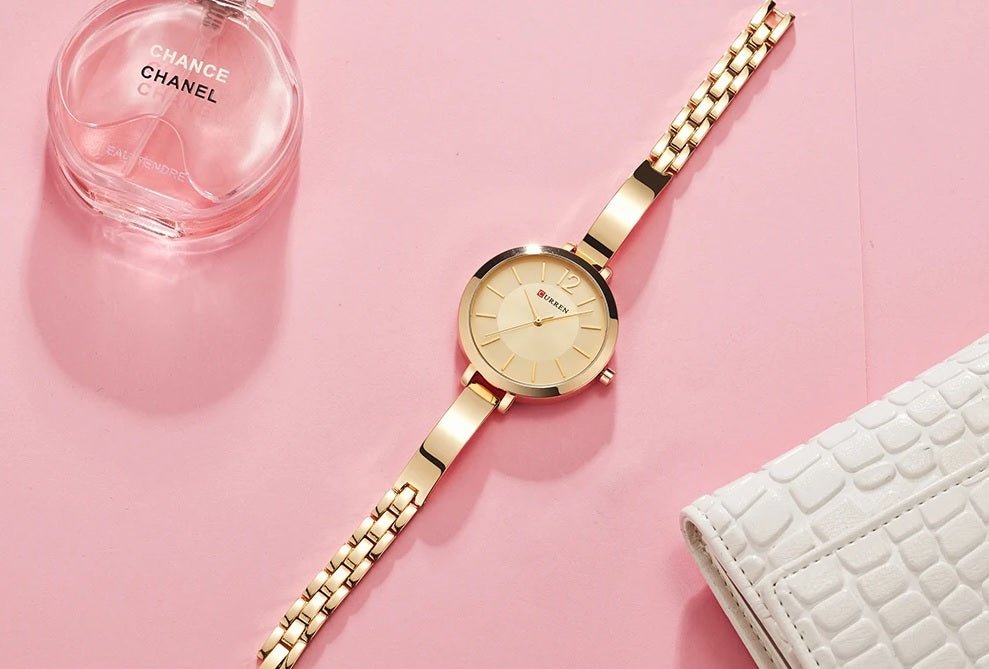 Curren C-9012L Golden Dial Gold Stainless Steel Women's Watch