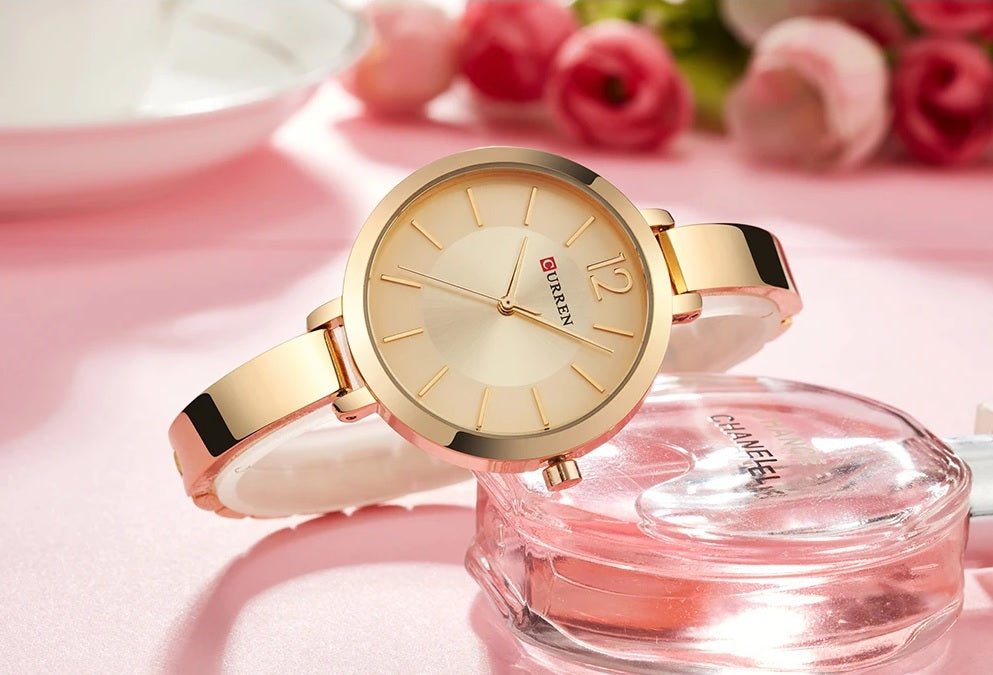 Curren C-9012L Golden Dial Gold Stainless Steel Women's Watch