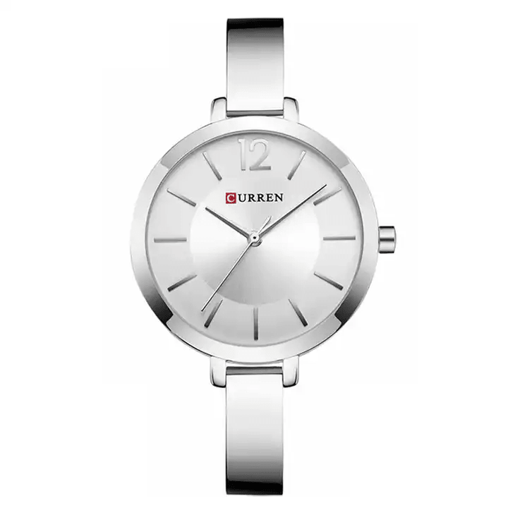 Curren C-9012L White Dial Silver Stainless Steel Chain Women's Watch