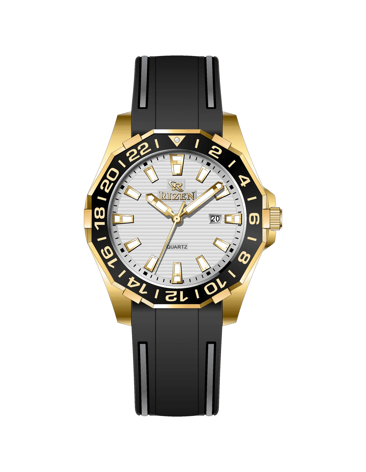 Rizen Alpha RZ-0821 Silicon Strap Quartz