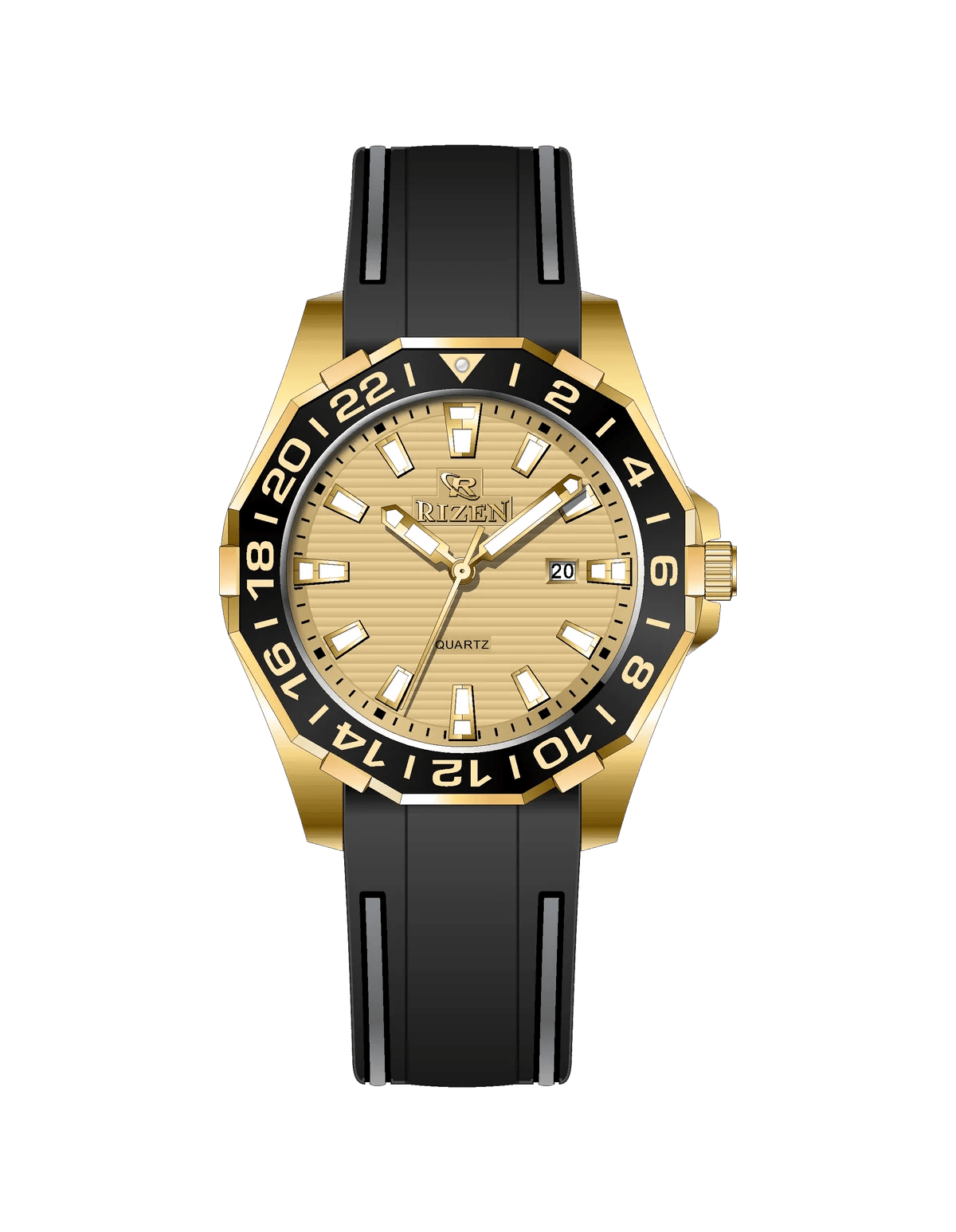 Rizen Alpha RZ-0821 Silicon Strap Quartz
