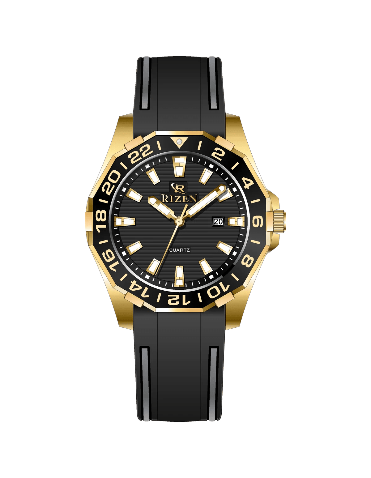 Rizen Alpha RZ-0821 Silicon Strap Quartz