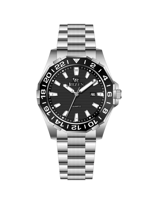 Rizen Alpha Steel RZ-0821 Stainless Steel Quartz