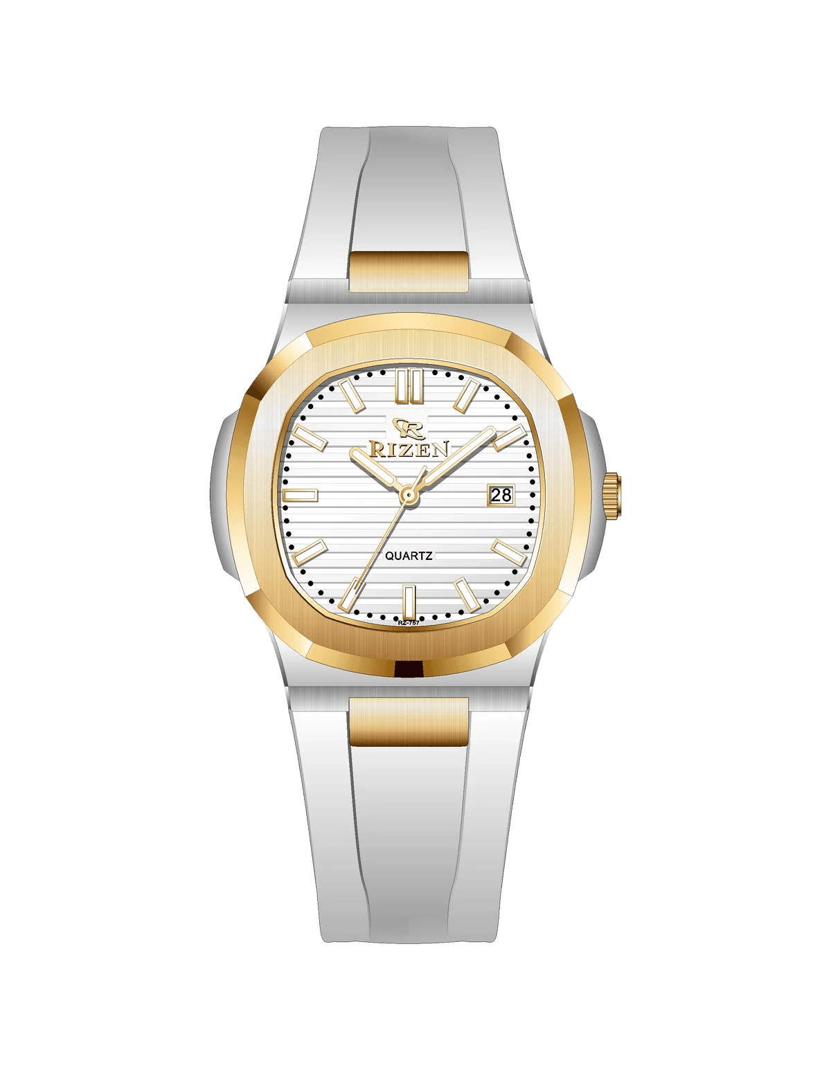 Rizen Aris duo RZ-0757 Silicon Strap Quartz