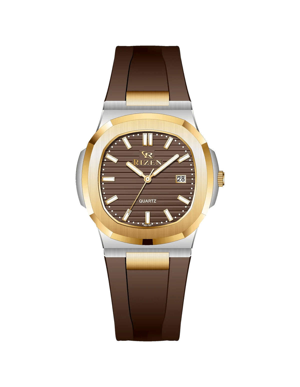 Rizen Aris duo RZ-0757 Silicon Strap Quartz