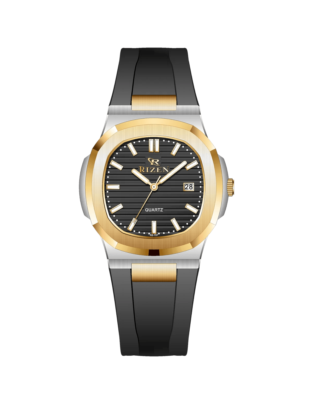 Rizen Aris duo RZ-0757 Silicon Strap Quartz