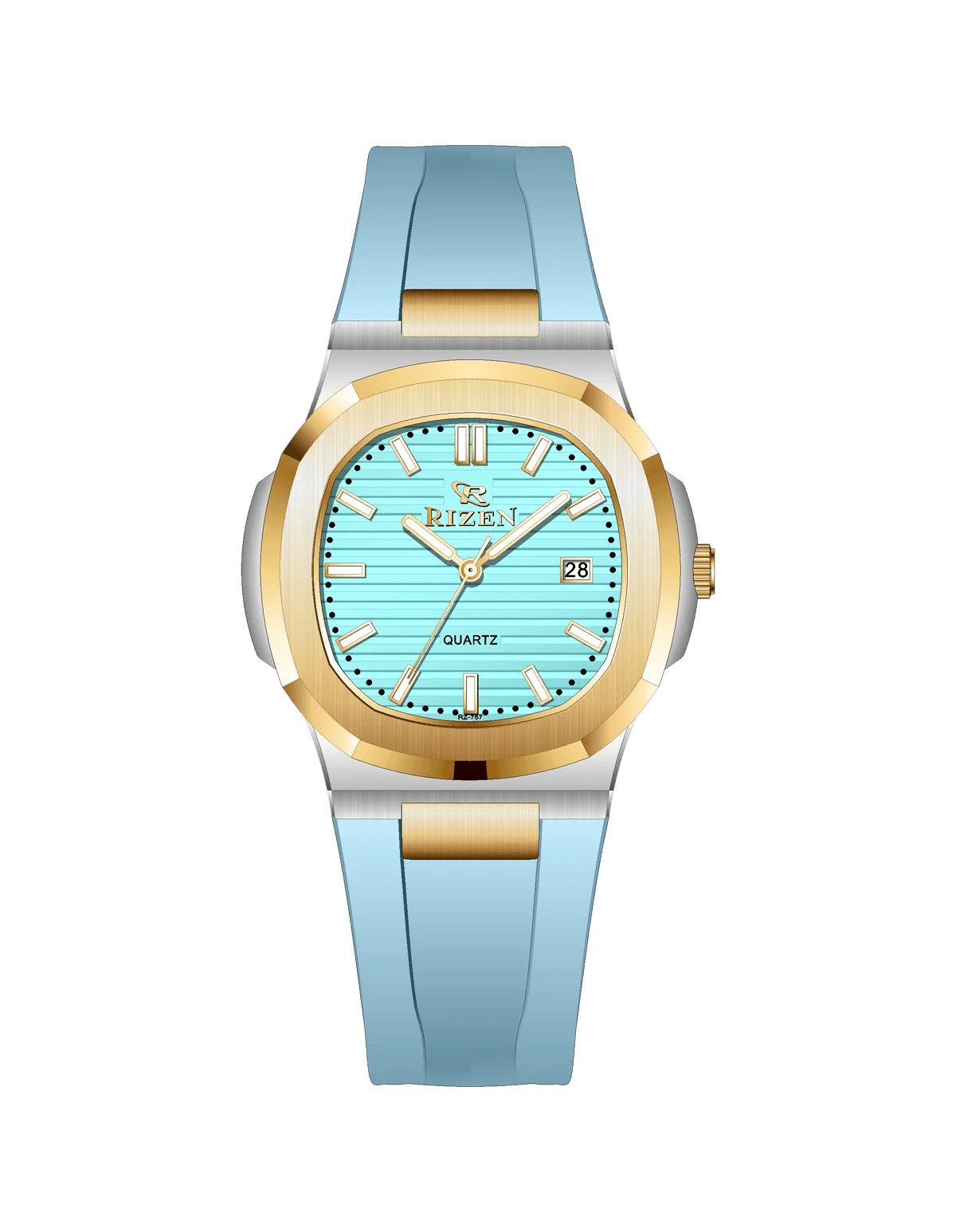 Rizen Aris duo RZ-0757 Silicon Strap Quartz