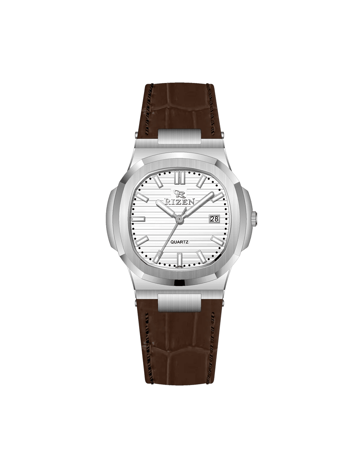 Rizen Kate Silver RZ-0757L LEATHER STRAP Quartz