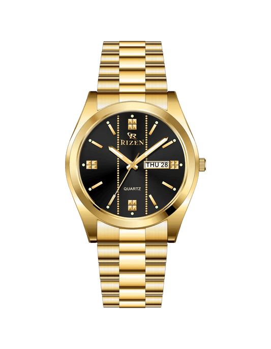 Rizen Max RZ-1275 Gold Stainless Steel Quartz