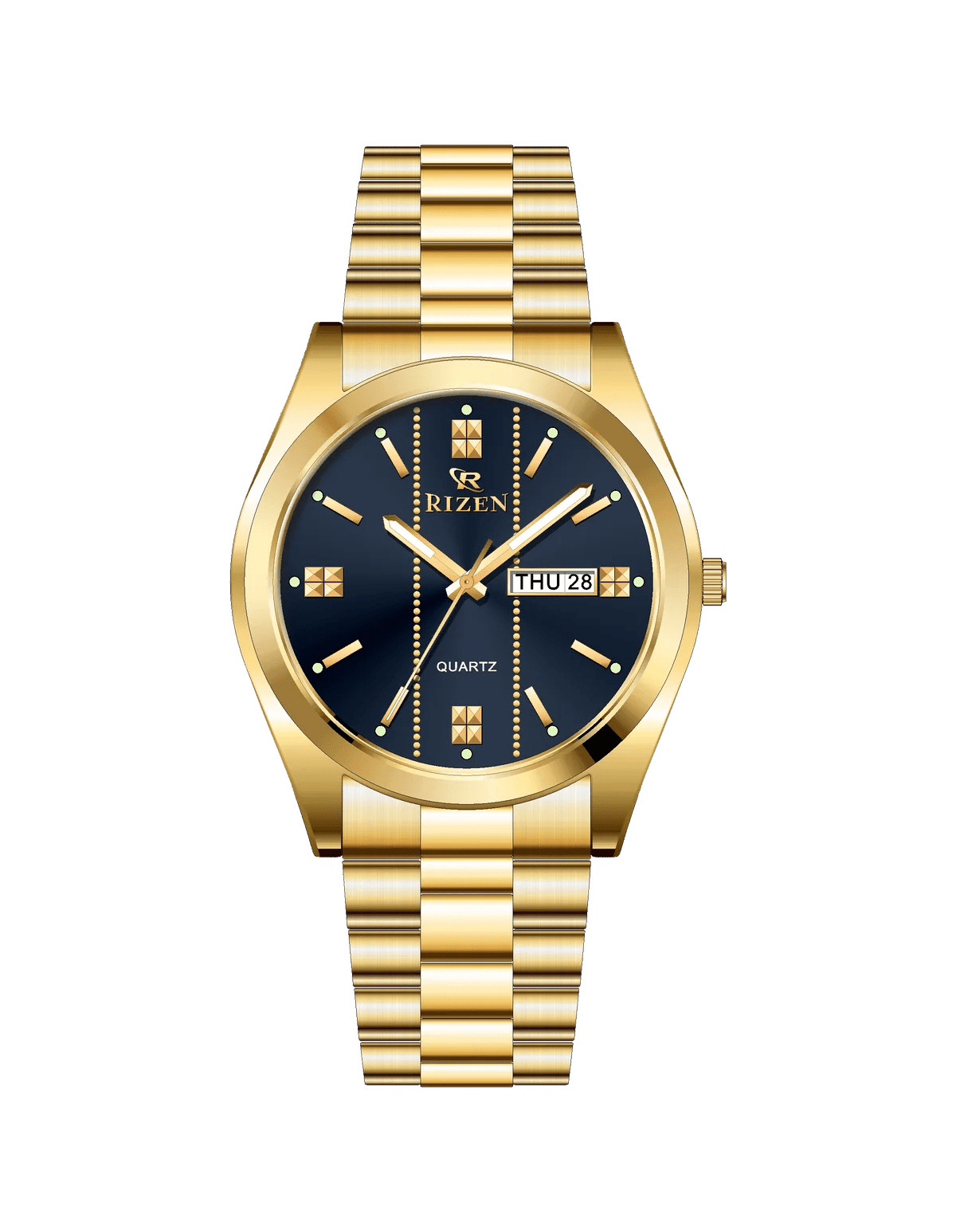 Rizen Max RZ-1275 Gold Stainless Steel Quartz
