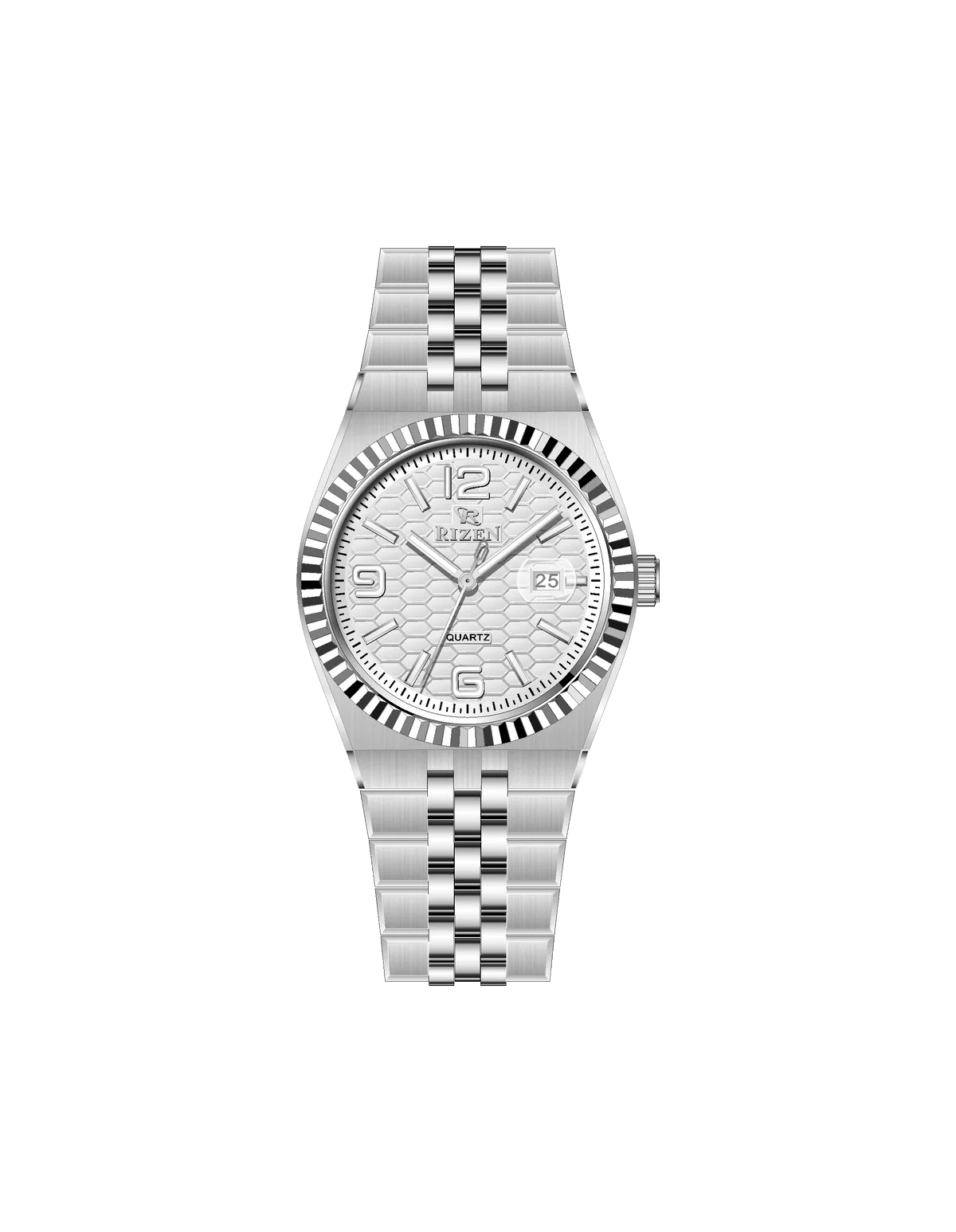 Rizen Meridian RZ-0923L Silver Stainless Steel Quartz