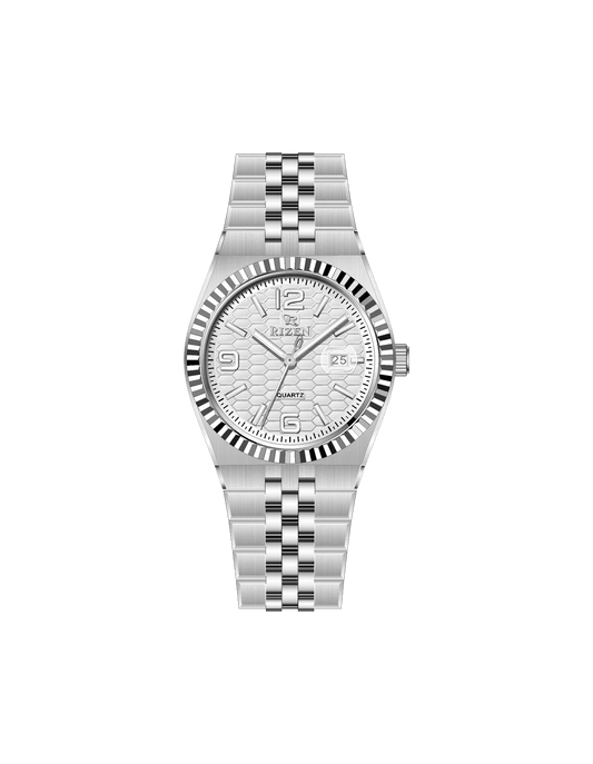 Rizen Meridian RZ-0923L Silver Stainless Steel Quartz