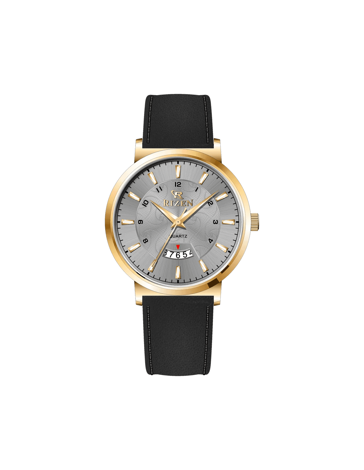 Rizen Ruby Gold RZ-0831L Leather Strap Quartz