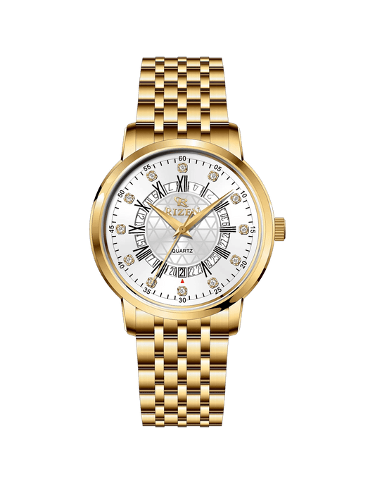 Rizen Zevron RZ-0830 Gold stainless steel Quartz