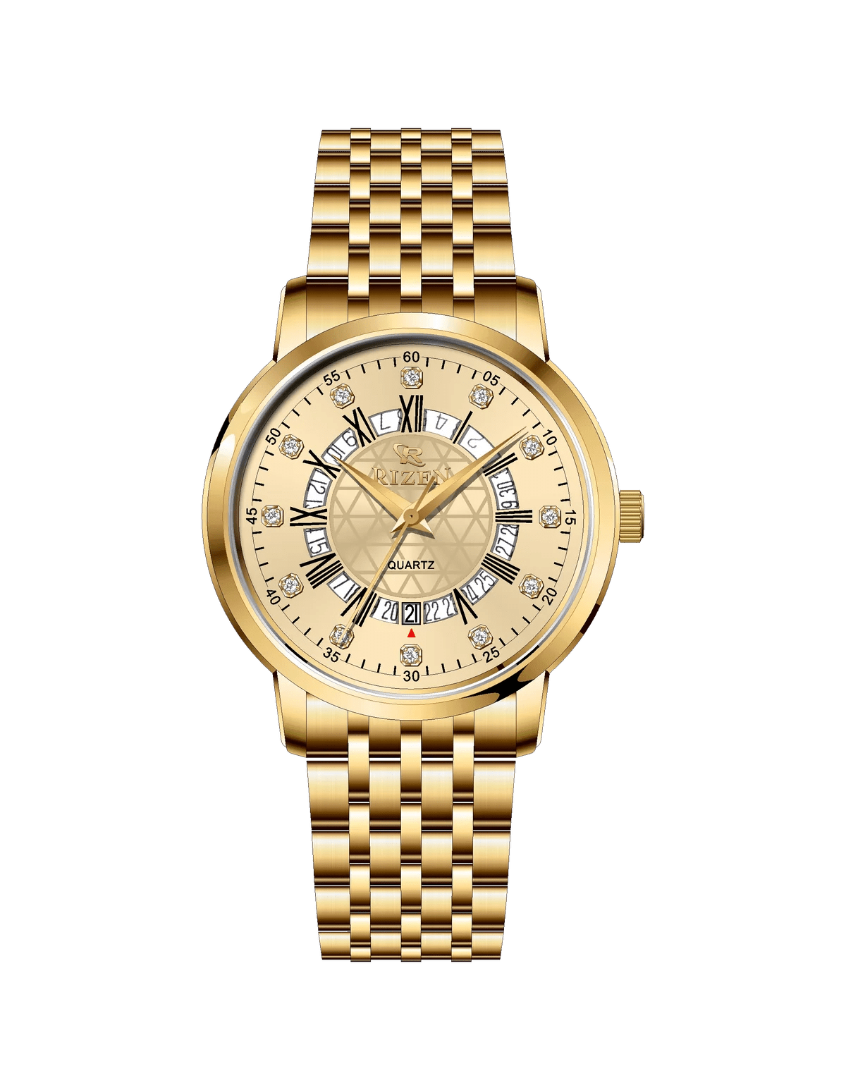 Rizen Zevron RZ-0830 Gold stainless steel Quartz