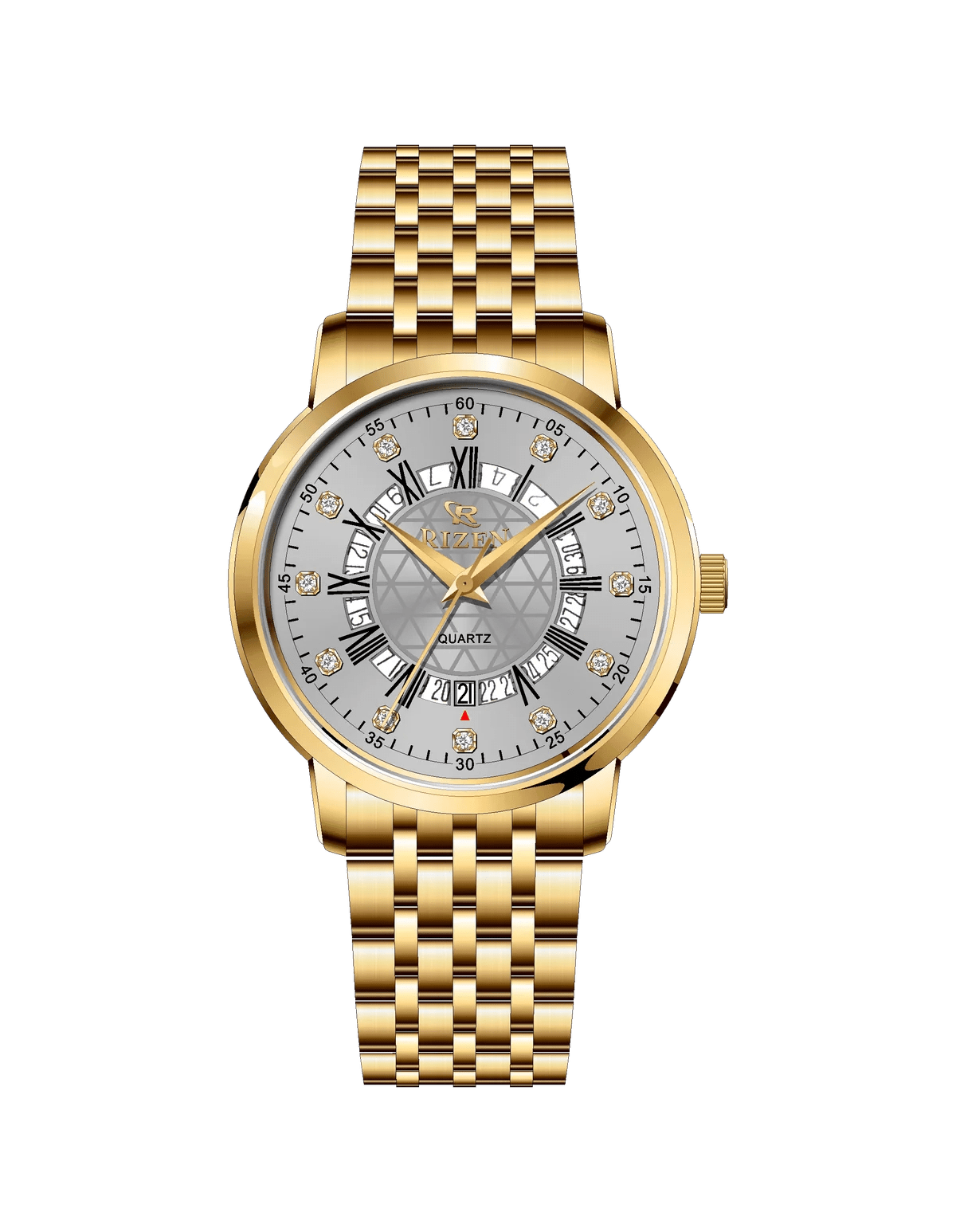 Rizen Zevron RZ-0830 Gold stainless steel Quartz